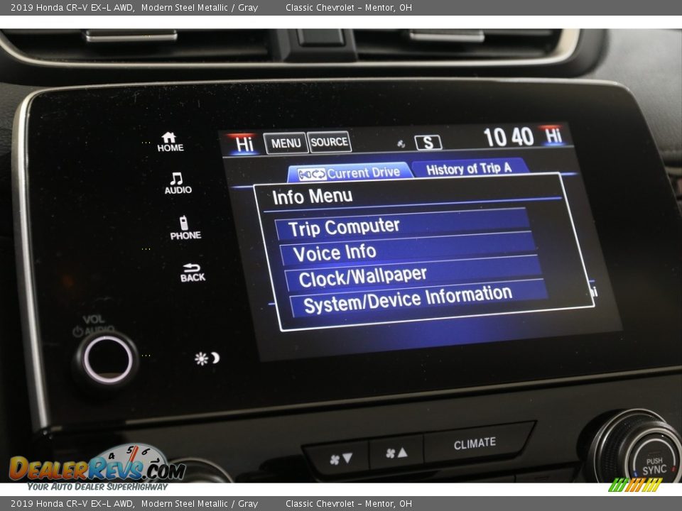 2019 Honda CR-V EX-L AWD Modern Steel Metallic / Gray Photo #13