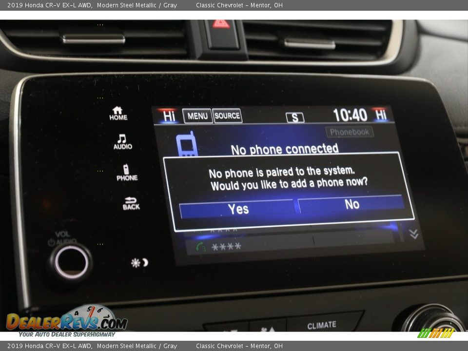 2019 Honda CR-V EX-L AWD Modern Steel Metallic / Gray Photo #14
