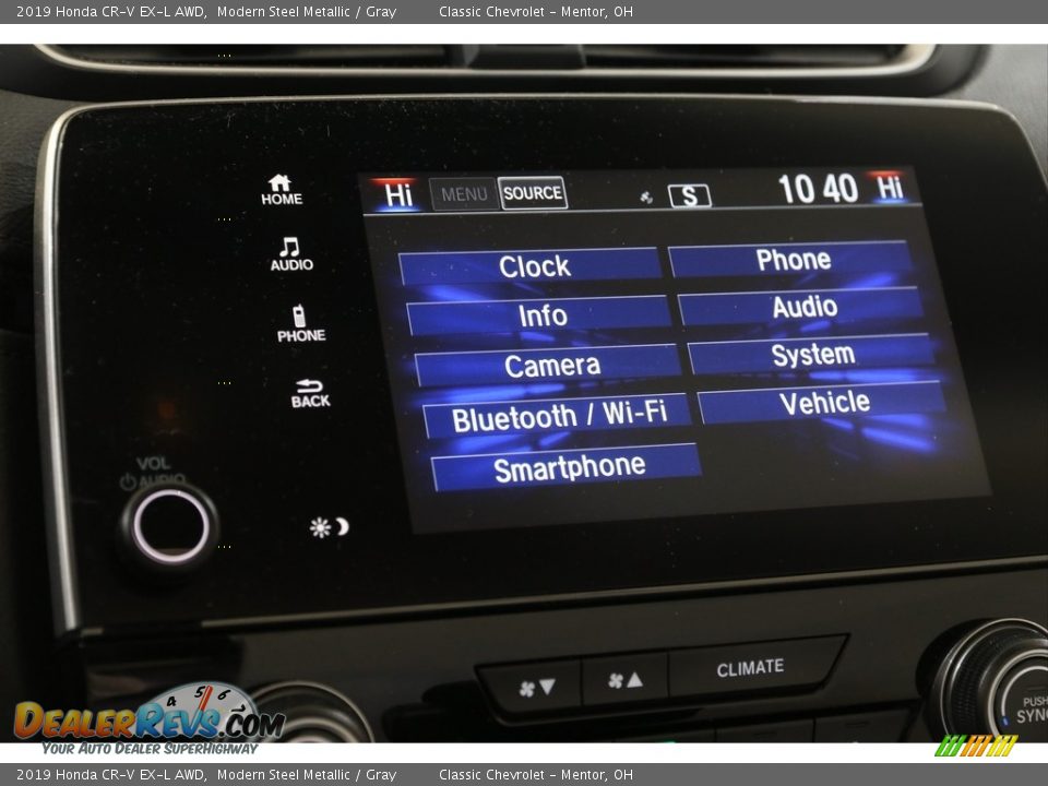 2019 Honda CR-V EX-L AWD Modern Steel Metallic / Gray Photo #17
