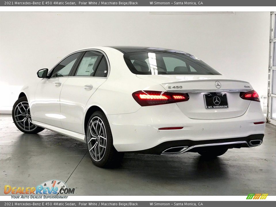 2021 Mercedes-Benz E 450 4Matic Sedan Polar White / Macchiato Beige/Black Photo #2