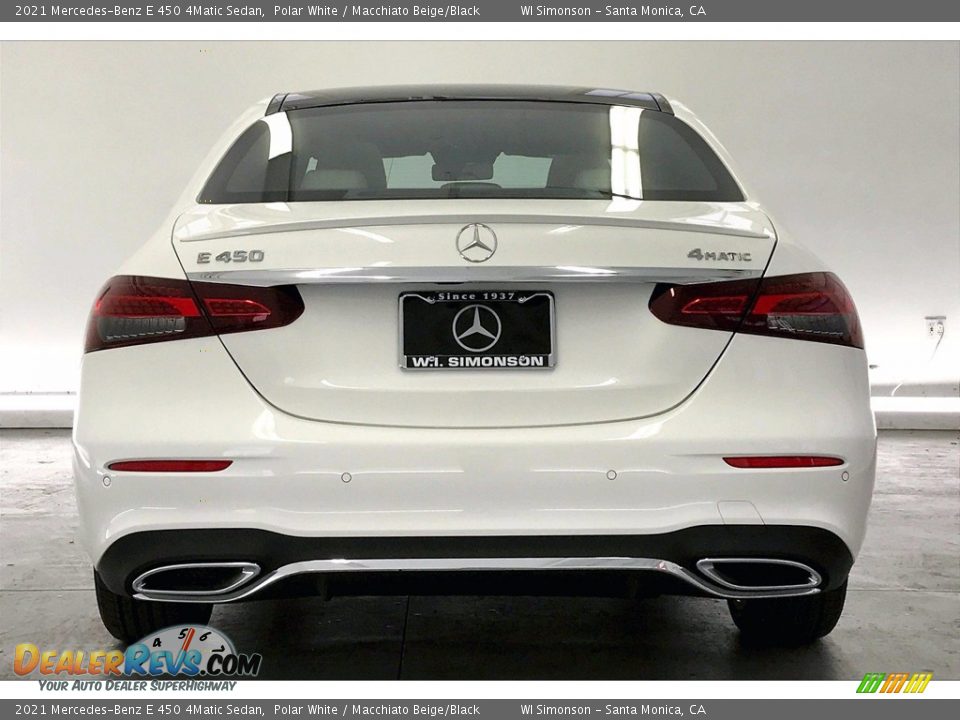 2021 Mercedes-Benz E 450 4Matic Sedan Polar White / Macchiato Beige/Black Photo #3