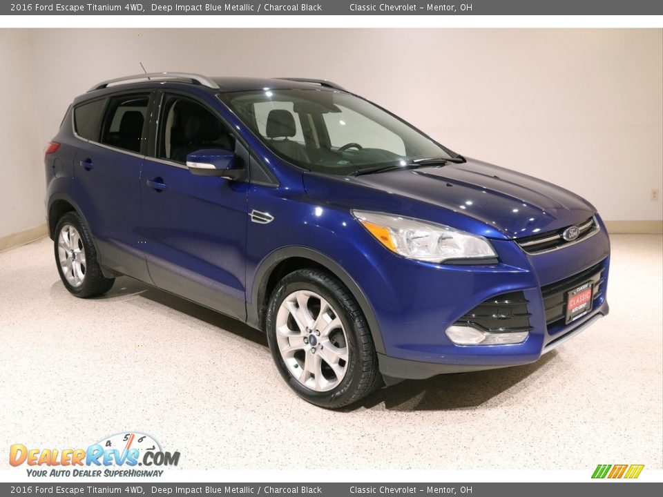 2016 Ford Escape Titanium 4WD Deep Impact Blue Metallic / Charcoal Black Photo #1