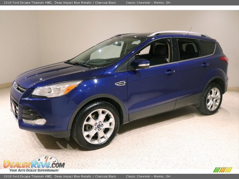 2016 Ford Escape Titanium 4WD Deep Impact Blue Metallic / Charcoal Black Photo #3