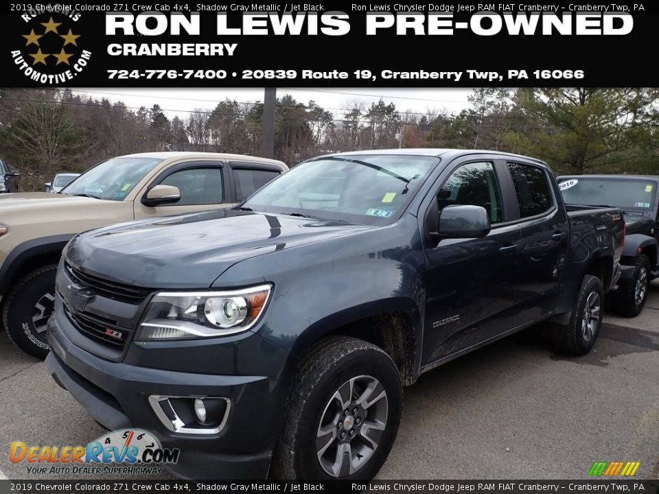 2019 Chevrolet Colorado Z71 Crew Cab 4x4 Shadow Gray Metallic / Jet Black Photo #1