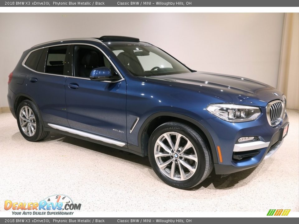 2018 BMW X3 xDrive30i Phytonic Blue Metallic / Black Photo #1