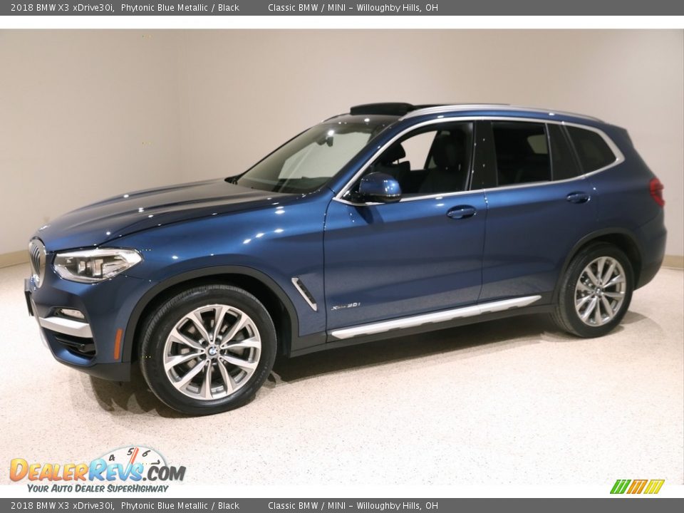 2018 BMW X3 xDrive30i Phytonic Blue Metallic / Black Photo #3