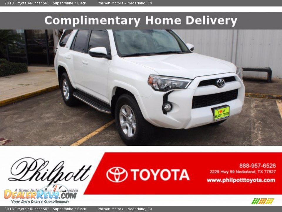 2018 Toyota 4Runner SR5 Super White / Black Photo #1