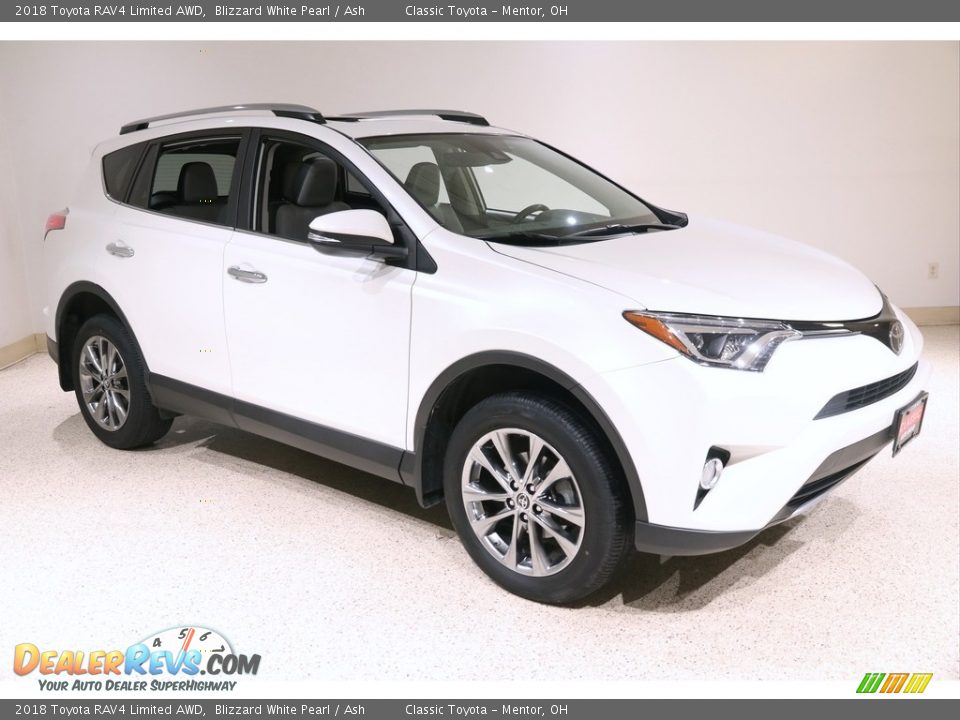 2018 Toyota RAV4 Limited AWD Blizzard White Pearl / Ash Photo #1