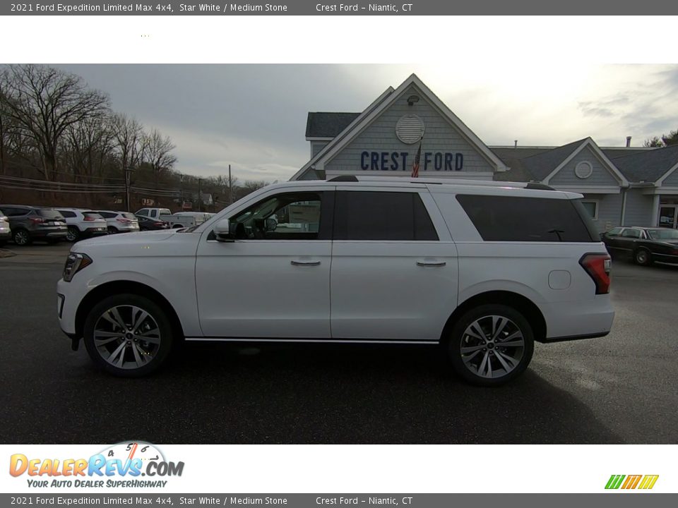2021 Ford Expedition Limited Max 4x4 Star White / Medium Stone Photo #4