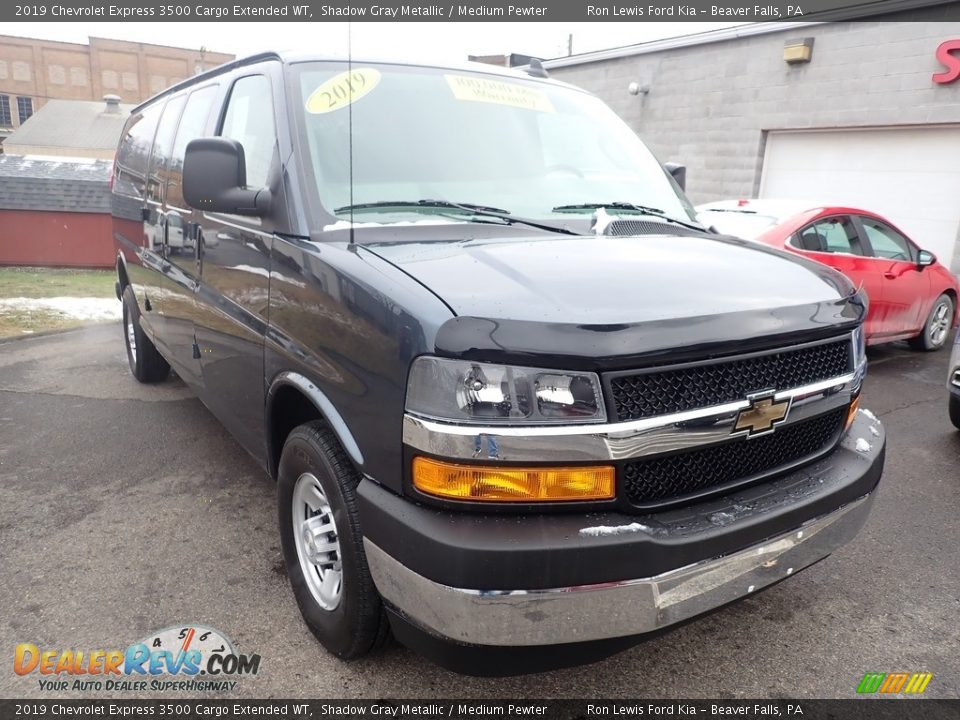2019 Chevrolet Express 3500 Cargo Extended WT Shadow Gray Metallic / Medium Pewter Photo #3