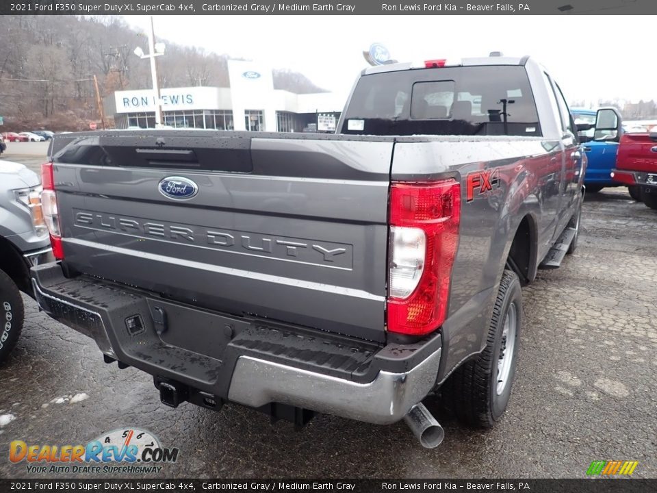 2021 Ford F350 Super Duty XL SuperCab 4x4 Carbonized Gray / Medium Earth Gray Photo #2