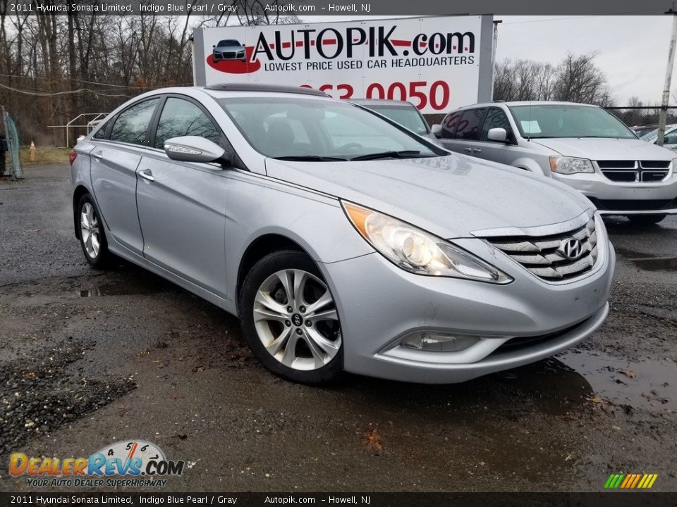 2011 Hyundai Sonata Limited Indigo Blue Pearl / Gray Photo #1