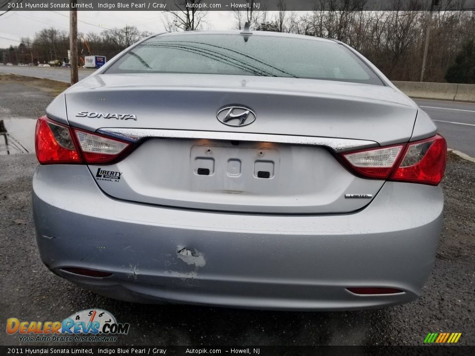 2011 Hyundai Sonata Limited Indigo Blue Pearl / Gray Photo #4