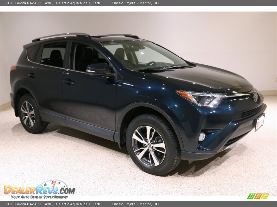2018 Toyota RAV4 XLE AWD Galactic Aqua Mica / Black Photo #1