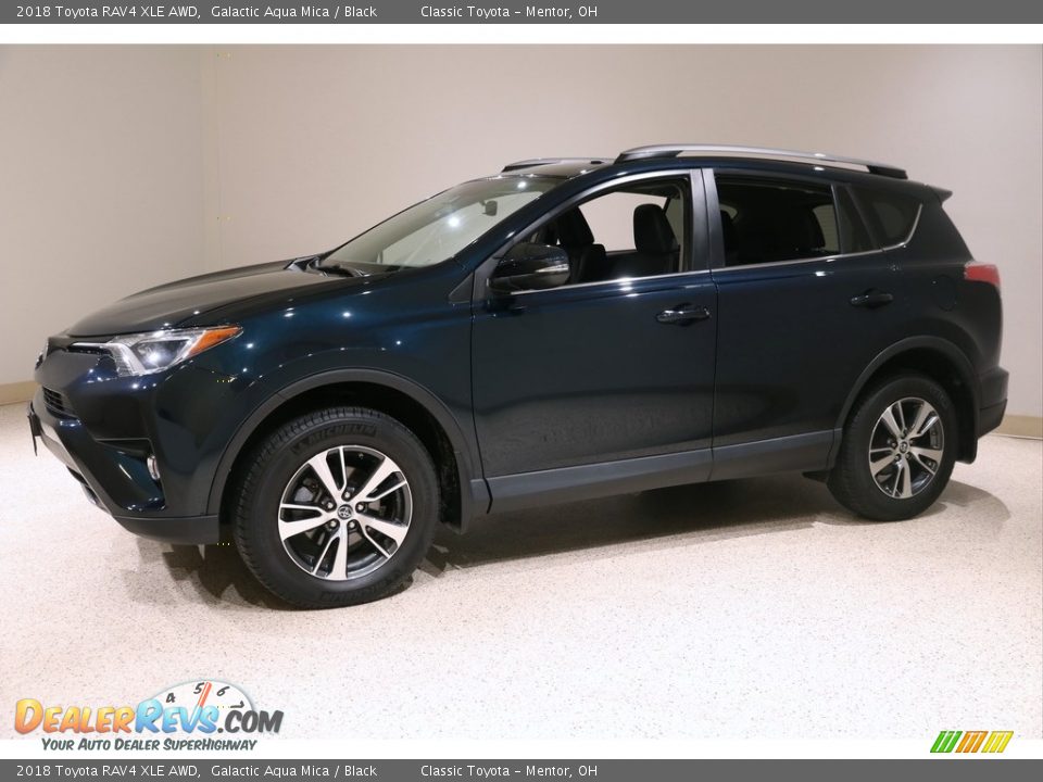 2018 Toyota RAV4 XLE AWD Galactic Aqua Mica / Black Photo #3
