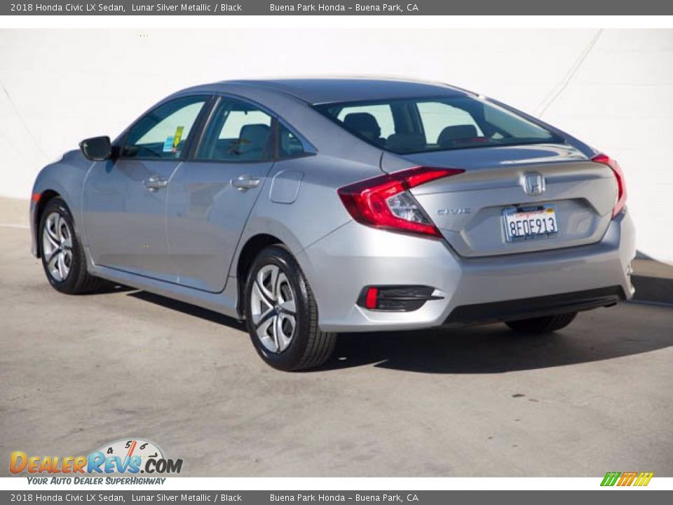 2018 Honda Civic LX Sedan Lunar Silver Metallic / Black Photo #2