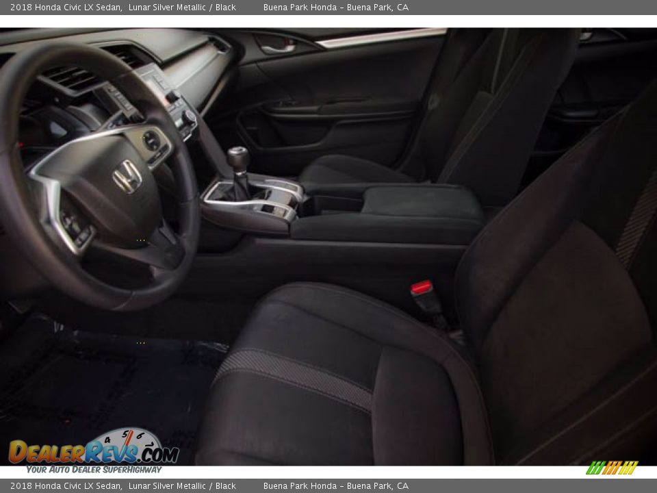 2018 Honda Civic LX Sedan Lunar Silver Metallic / Black Photo #3