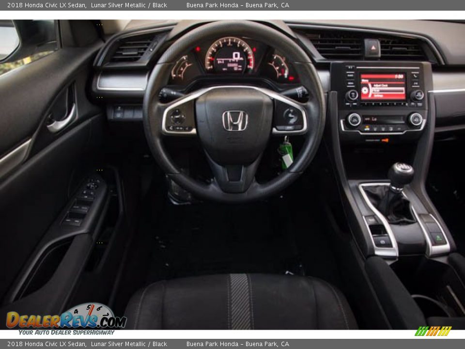2018 Honda Civic LX Sedan Lunar Silver Metallic / Black Photo #5