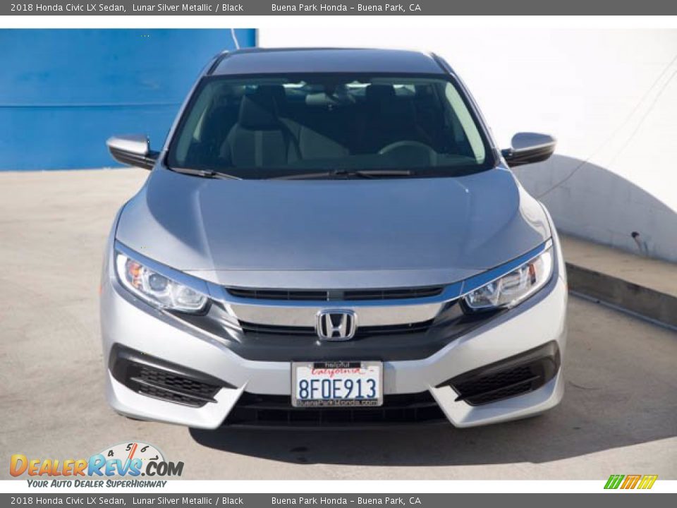 2018 Honda Civic LX Sedan Lunar Silver Metallic / Black Photo #7