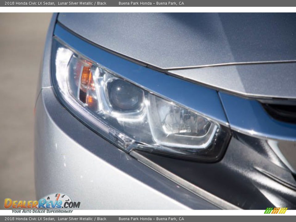 2018 Honda Civic LX Sedan Lunar Silver Metallic / Black Photo #8