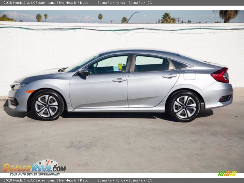 2018 Honda Civic LX Sedan Lunar Silver Metallic / Black Photo #10