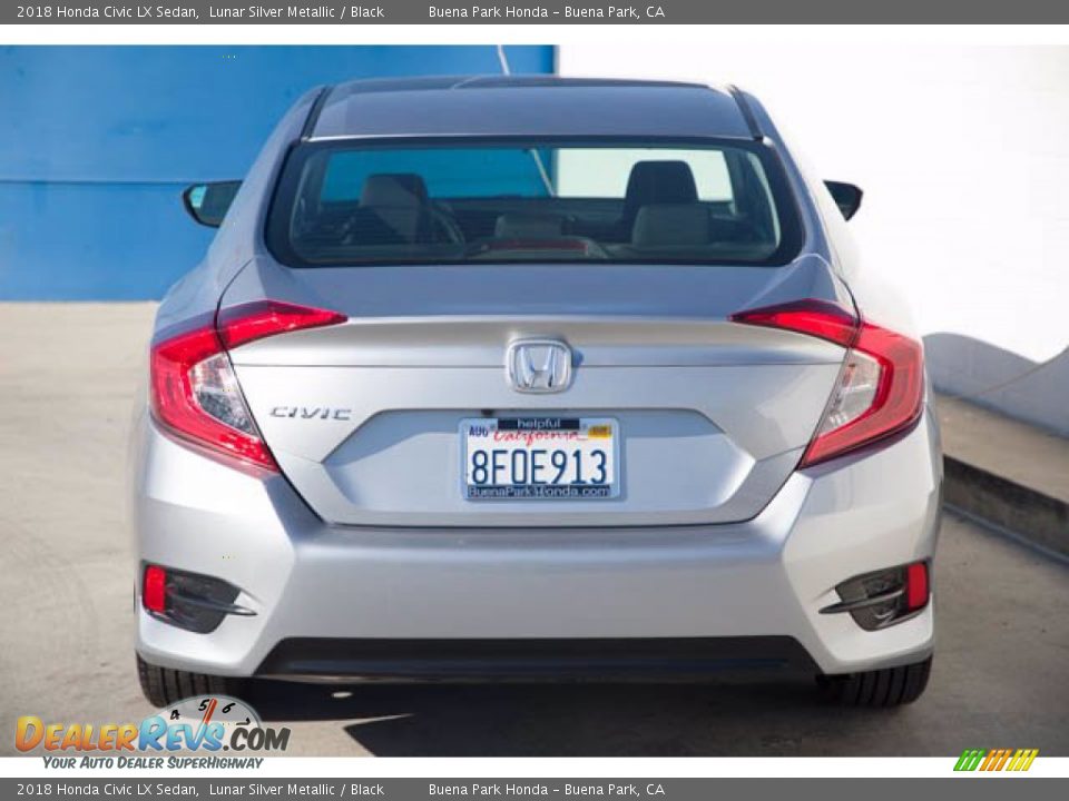 2018 Honda Civic LX Sedan Lunar Silver Metallic / Black Photo #11