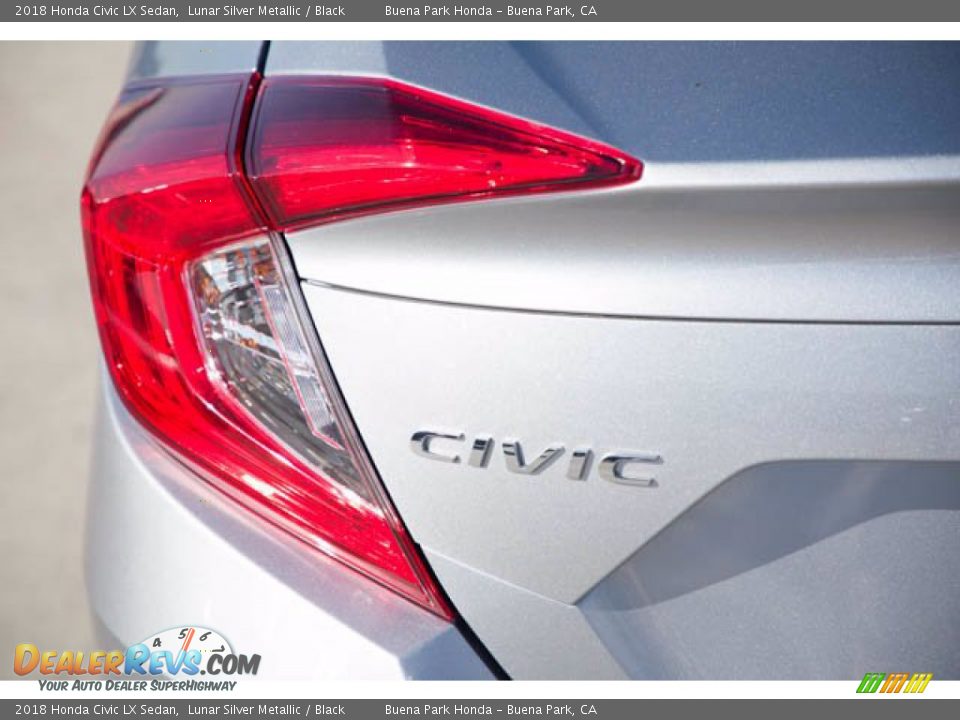 2018 Honda Civic LX Sedan Lunar Silver Metallic / Black Photo #12