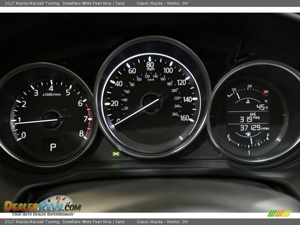 2017 Mazda Mazda6 Touring Snowflake White Pearl Mica / Sand Photo #8