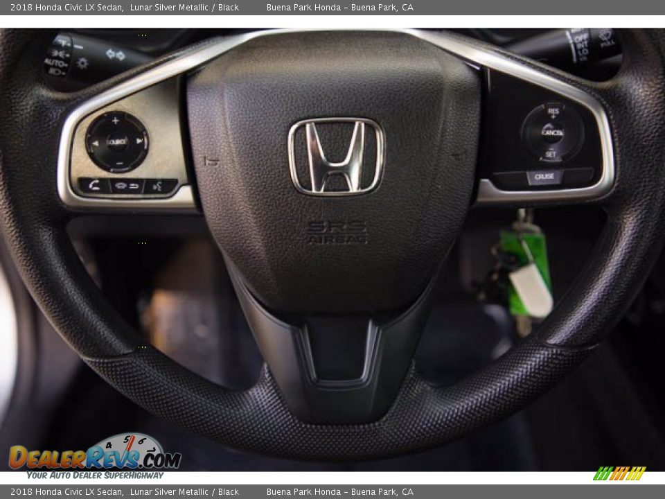 2018 Honda Civic LX Sedan Lunar Silver Metallic / Black Photo #15