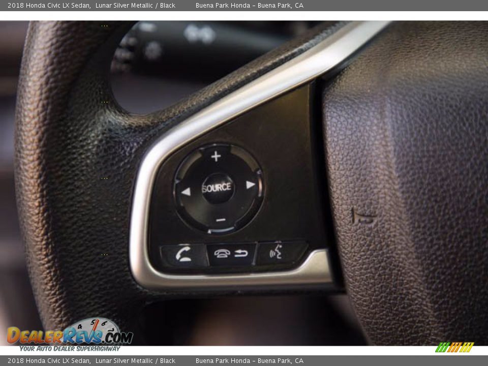 2018 Honda Civic LX Sedan Lunar Silver Metallic / Black Photo #16