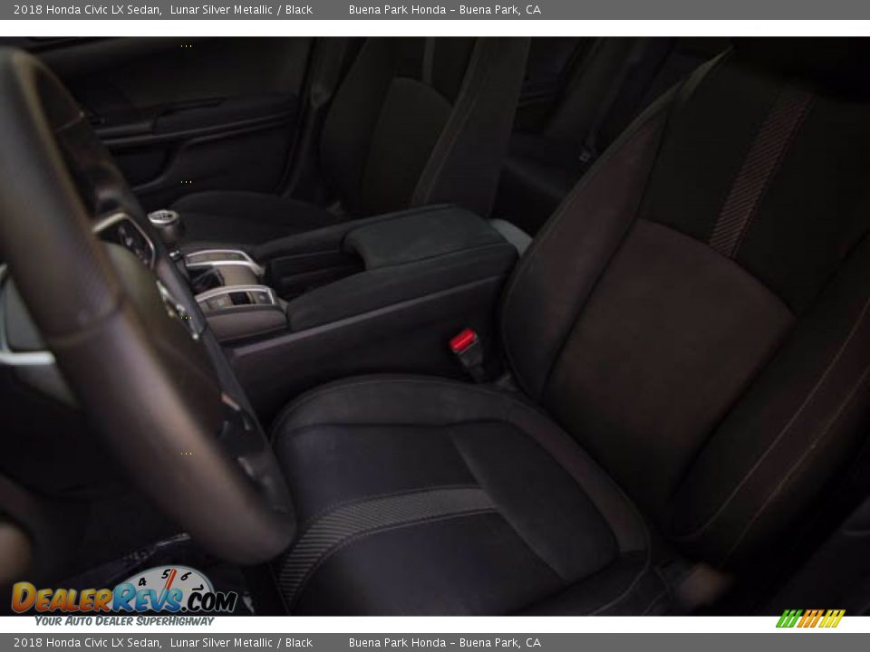 2018 Honda Civic LX Sedan Lunar Silver Metallic / Black Photo #19