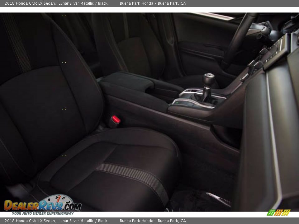 2018 Honda Civic LX Sedan Lunar Silver Metallic / Black Photo #25