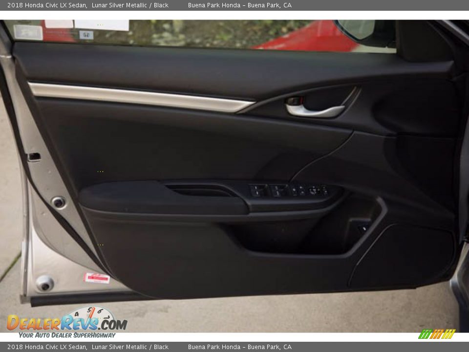 2018 Honda Civic LX Sedan Lunar Silver Metallic / Black Photo #29