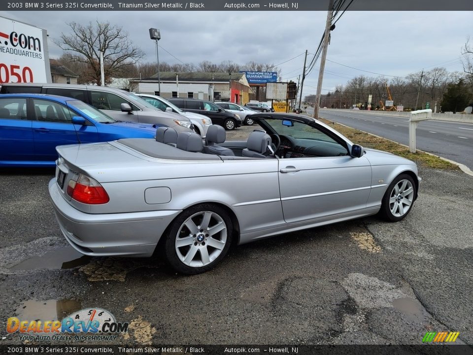 2003 BMW 3 Series 325i Convertible Titanium Silver Metallic / Black Photo #3