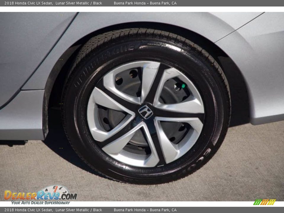 2018 Honda Civic LX Sedan Lunar Silver Metallic / Black Photo #36