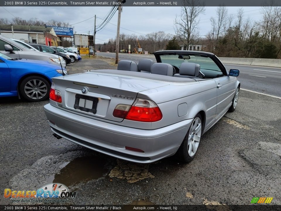 2003 BMW 3 Series 325i Convertible Titanium Silver Metallic / Black Photo #4