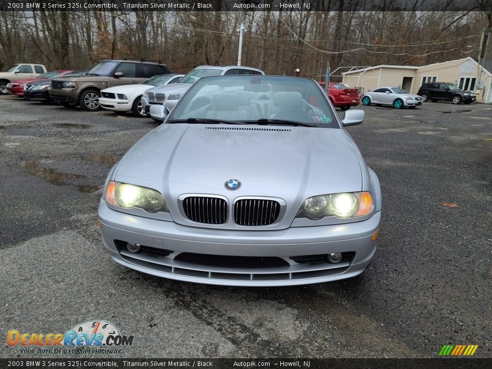 2003 BMW 3 Series 325i Convertible Titanium Silver Metallic / Black Photo #8