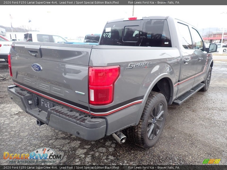 2020 Ford F150 Lariat SuperCrew 4x4 Lead Foot / Sport Special Edition Black/Red Photo #2