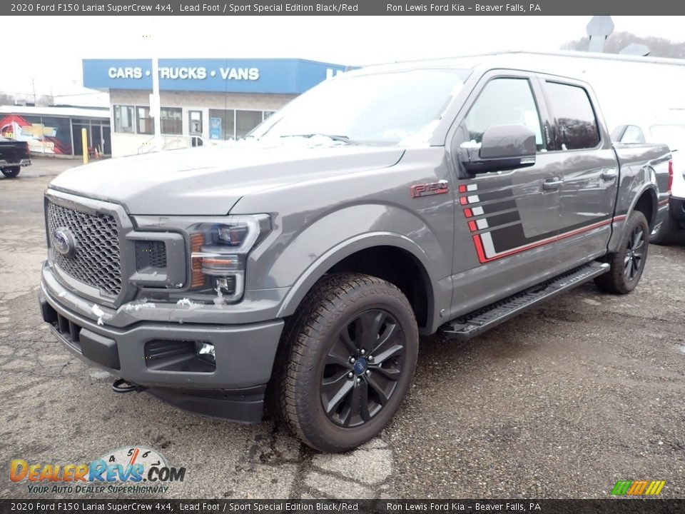 2020 Ford F150 Lariat SuperCrew 4x4 Lead Foot / Sport Special Edition Black/Red Photo #5