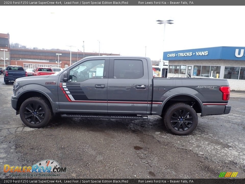 2020 Ford F150 Lariat SuperCrew 4x4 Lead Foot / Sport Special Edition Black/Red Photo #6