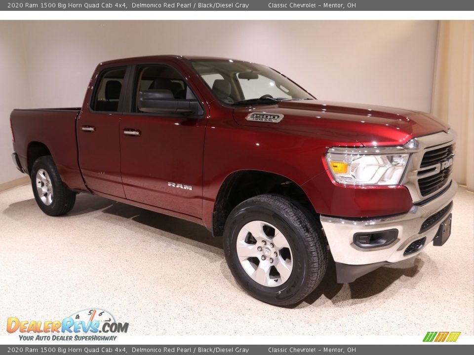2020 Ram 1500 Big Horn Quad Cab 4x4 Delmonico Red Pearl / Black/Diesel Gray Photo #1