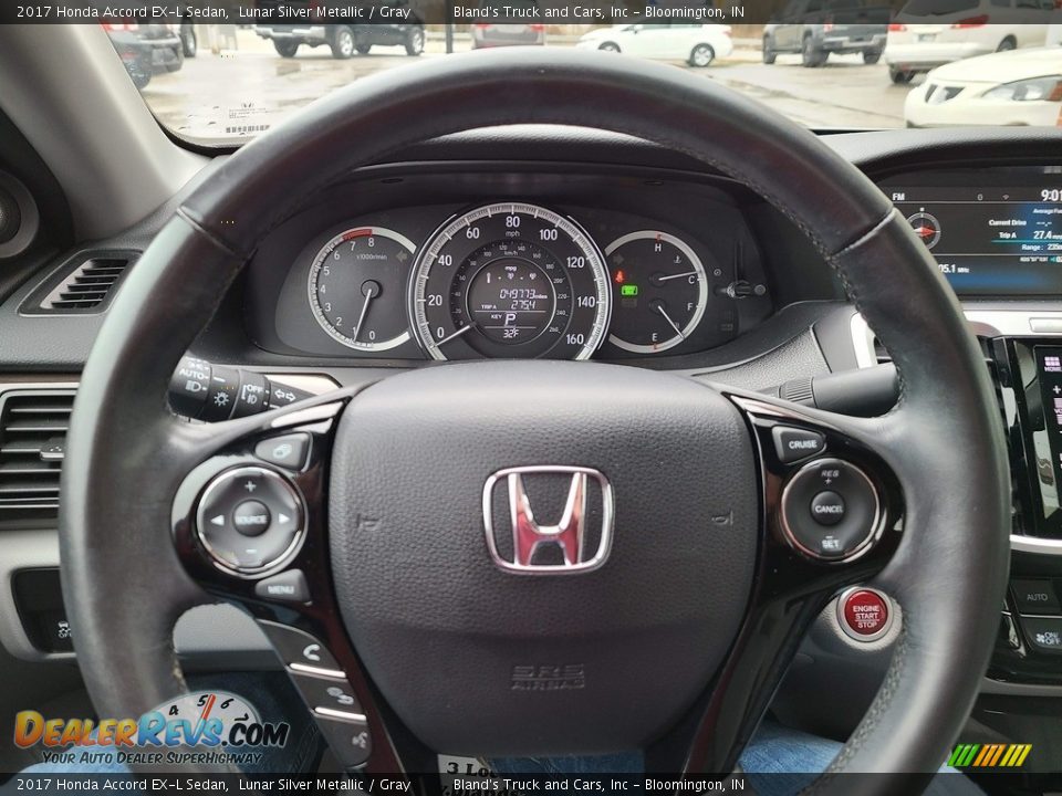 2017 Honda Accord EX-L Sedan Lunar Silver Metallic / Gray Photo #12