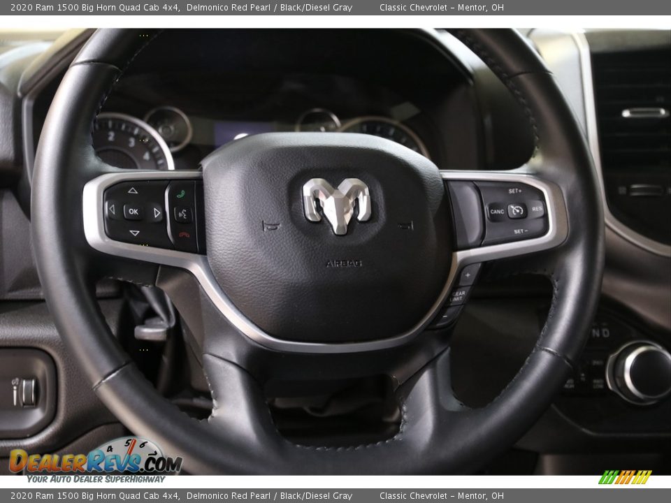 2020 Ram 1500 Big Horn Quad Cab 4x4 Delmonico Red Pearl / Black/Diesel Gray Photo #7