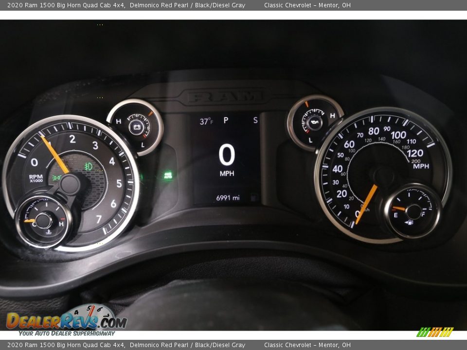 2020 Ram 1500 Big Horn Quad Cab 4x4 Gauges Photo #8