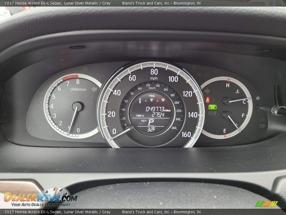 2017 Honda Accord EX-L Sedan Lunar Silver Metallic / Gray Photo #17