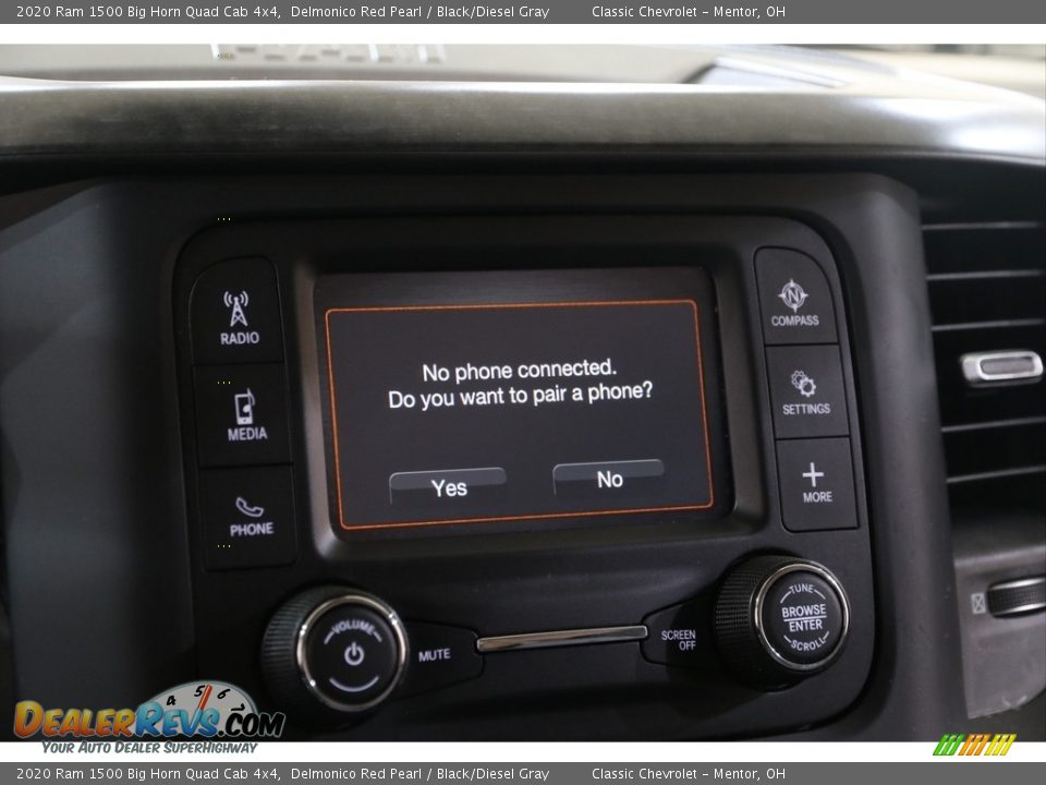 2020 Ram 1500 Big Horn Quad Cab 4x4 Delmonico Red Pearl / Black/Diesel Gray Photo #11