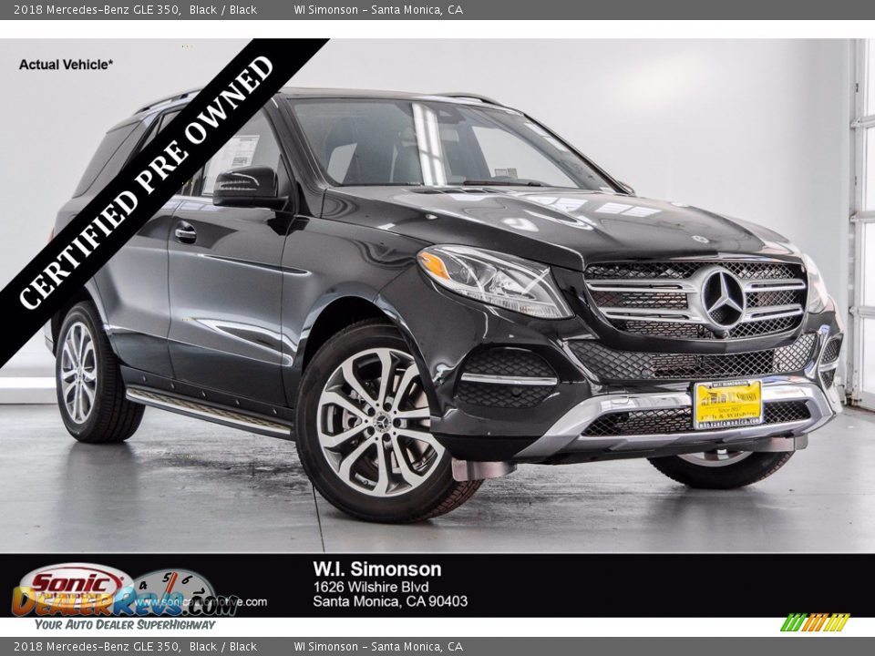 2018 Mercedes-Benz GLE 350 Black / Black Photo #1