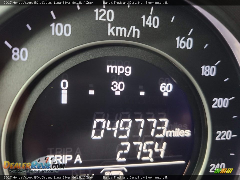 2017 Honda Accord EX-L Sedan Lunar Silver Metallic / Gray Photo #18
