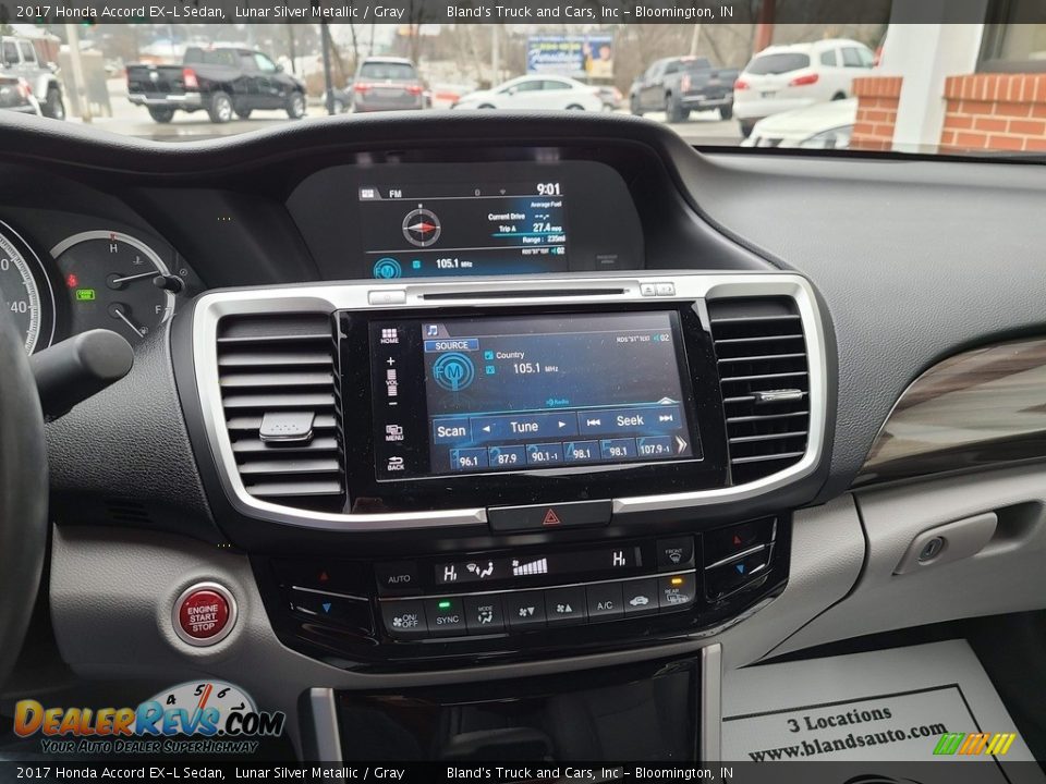 2017 Honda Accord EX-L Sedan Lunar Silver Metallic / Gray Photo #19