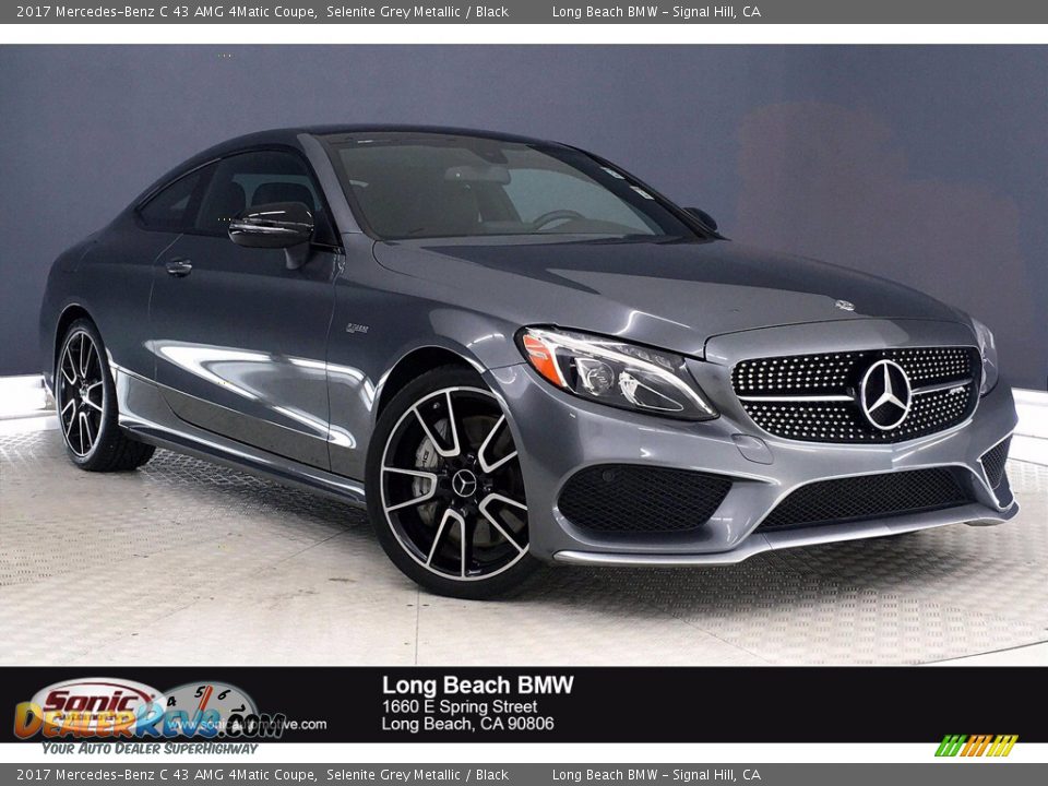 2017 Mercedes-Benz C 43 AMG 4Matic Coupe Selenite Grey Metallic / Black Photo #1